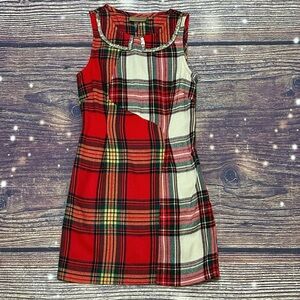 Juniors Princess Vera Wang mixed plaid dress. Size 1 (XS). EUC.
